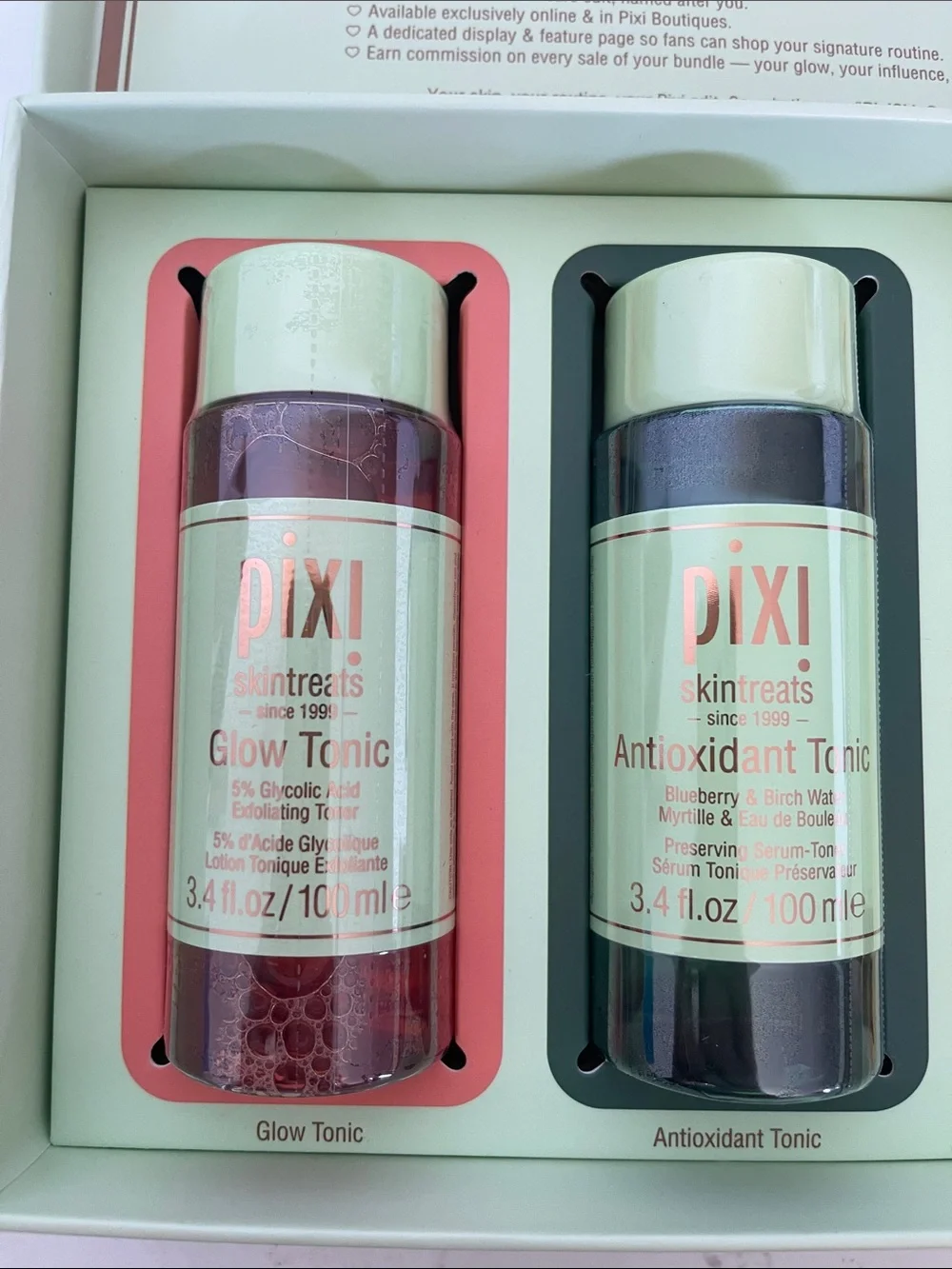 Pixi Tonic Trio Set — Green, Pink & Amber Bottles